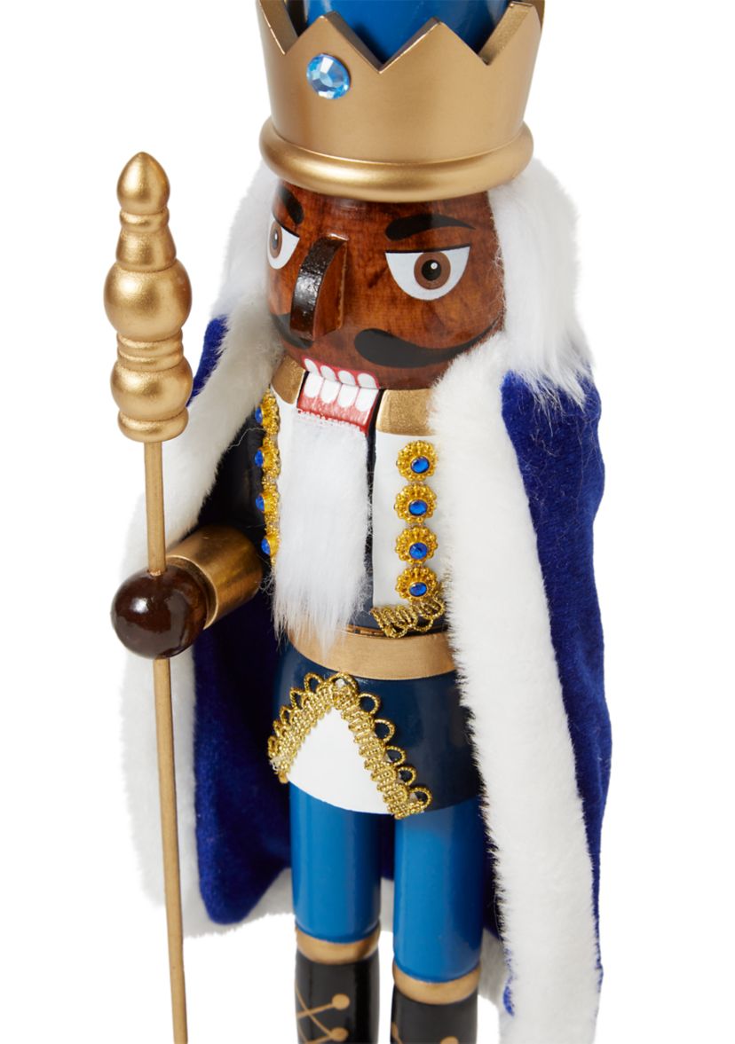 Blue Crown Wooden Nutcracker