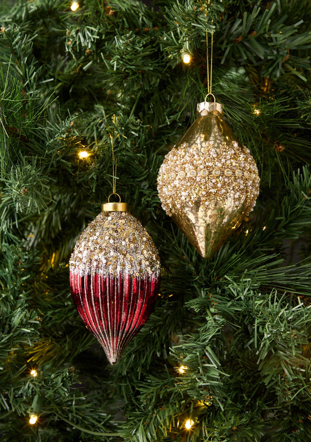 Teardrop Ornaments - Set of 2