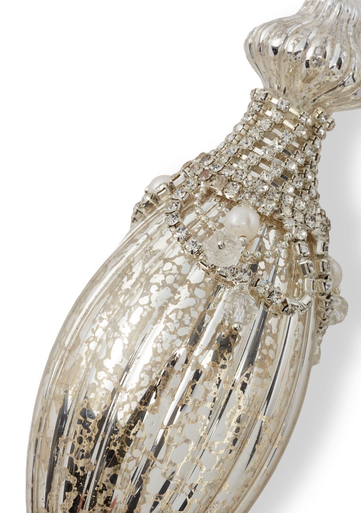 Set of 2 Silver Finial Ornaments