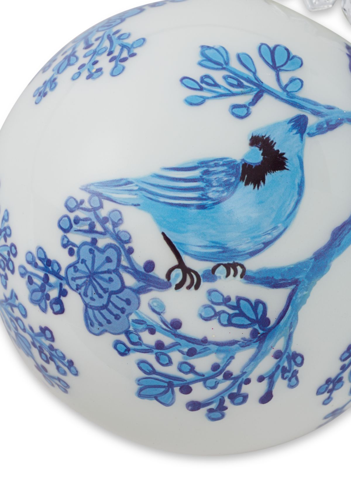 Set of 2 Cardinal Chinoiserie Ornaments