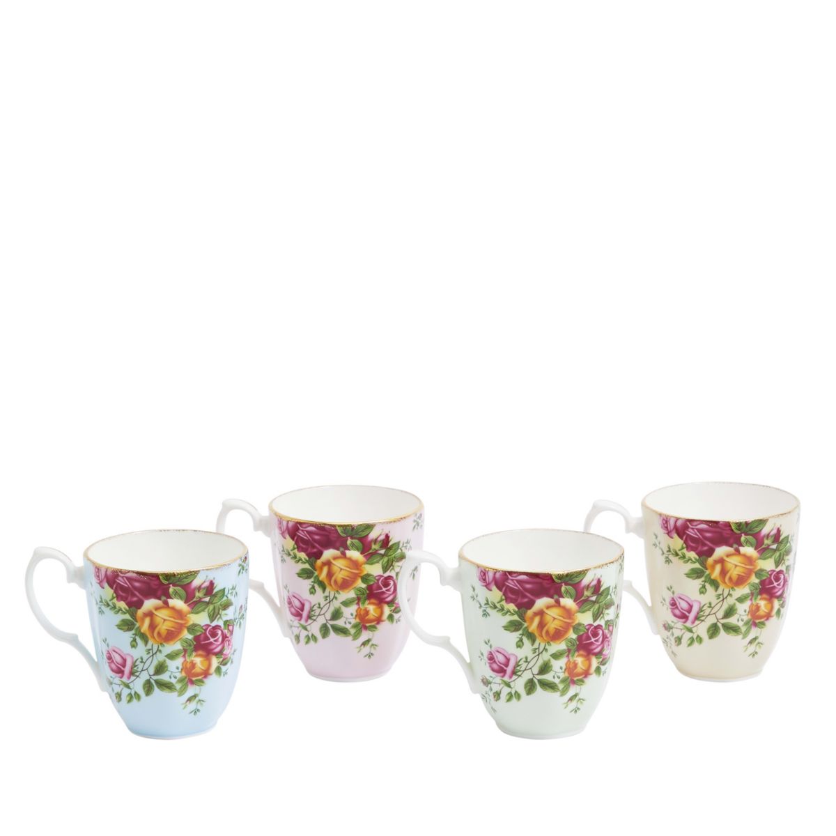 Old Country Roses Mug, Set of 4