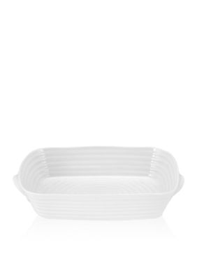Sophie Conran White Small Handled Rectangular Roasting Dish 10.75-in.
