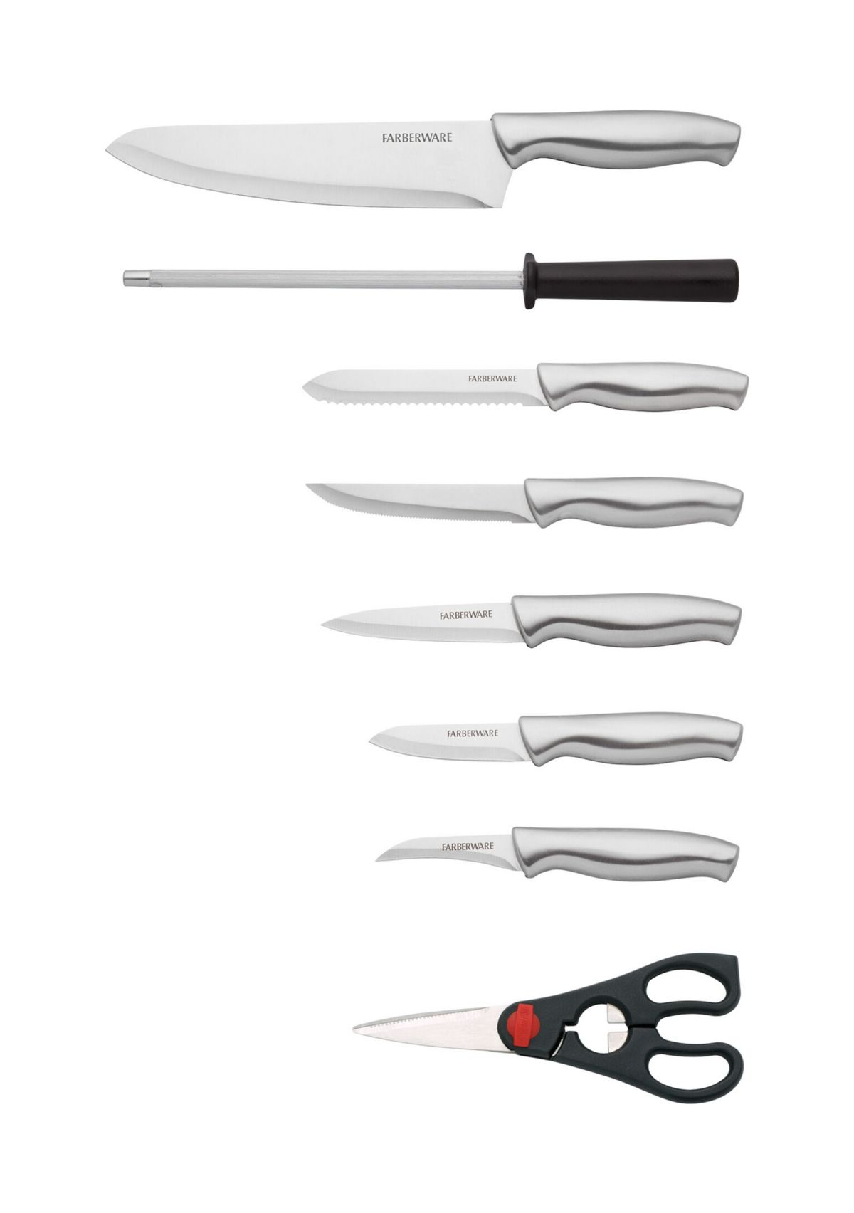 12-Piece Stamped/Stainless Black Cutlery Set