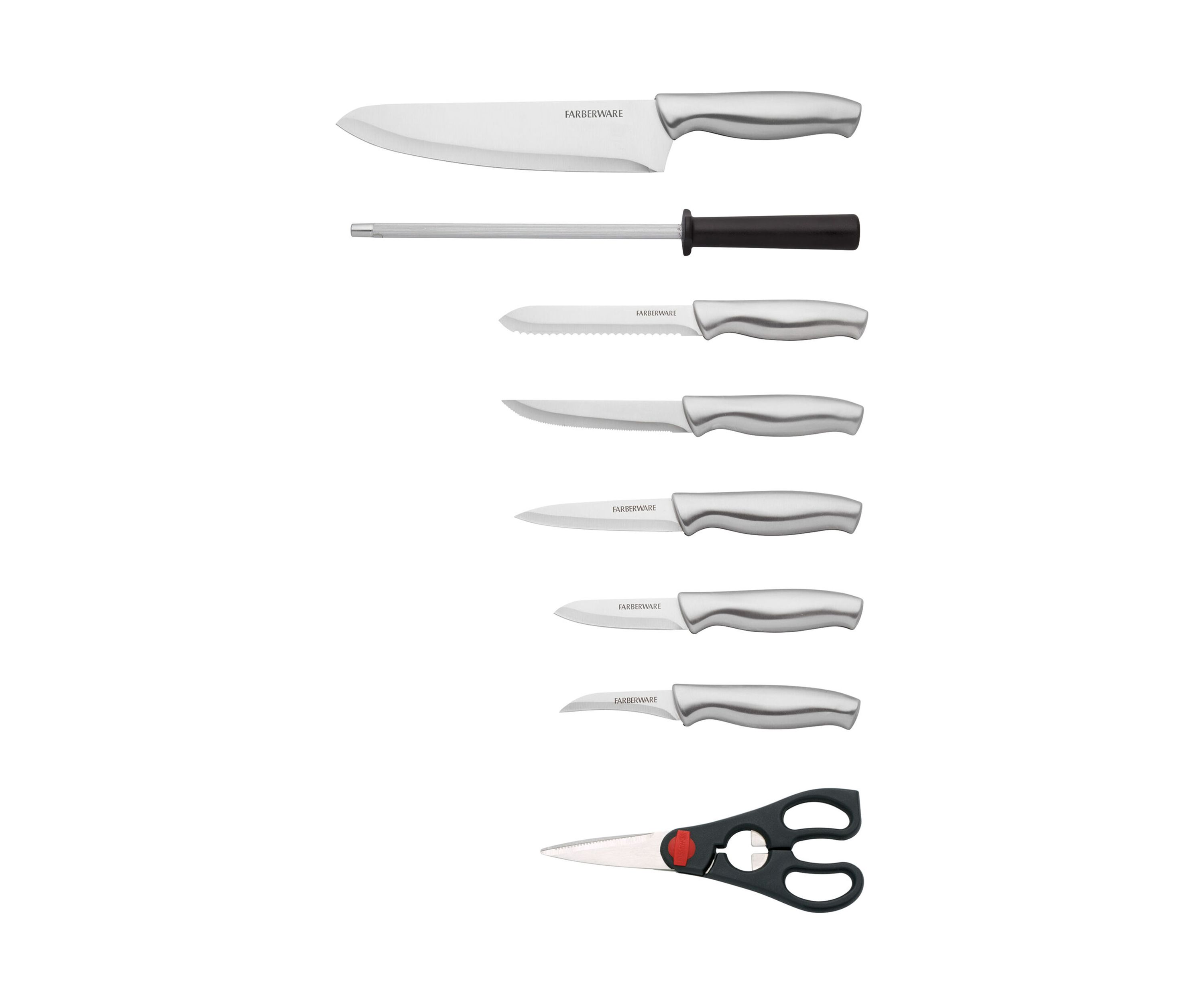12-Piece Stamped/Stainless Black Cutlery Set