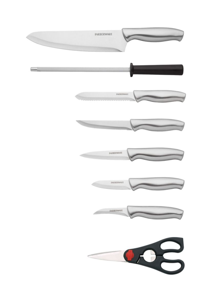 12-Piece Stamped/Stainless Black Cutlery Set