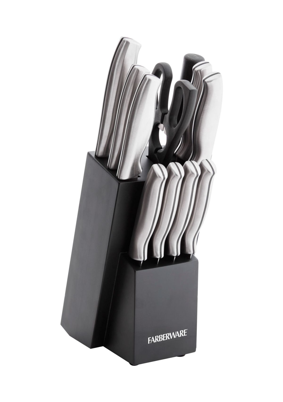 12-Piece Stamped/Stainless Black Cutlery Set