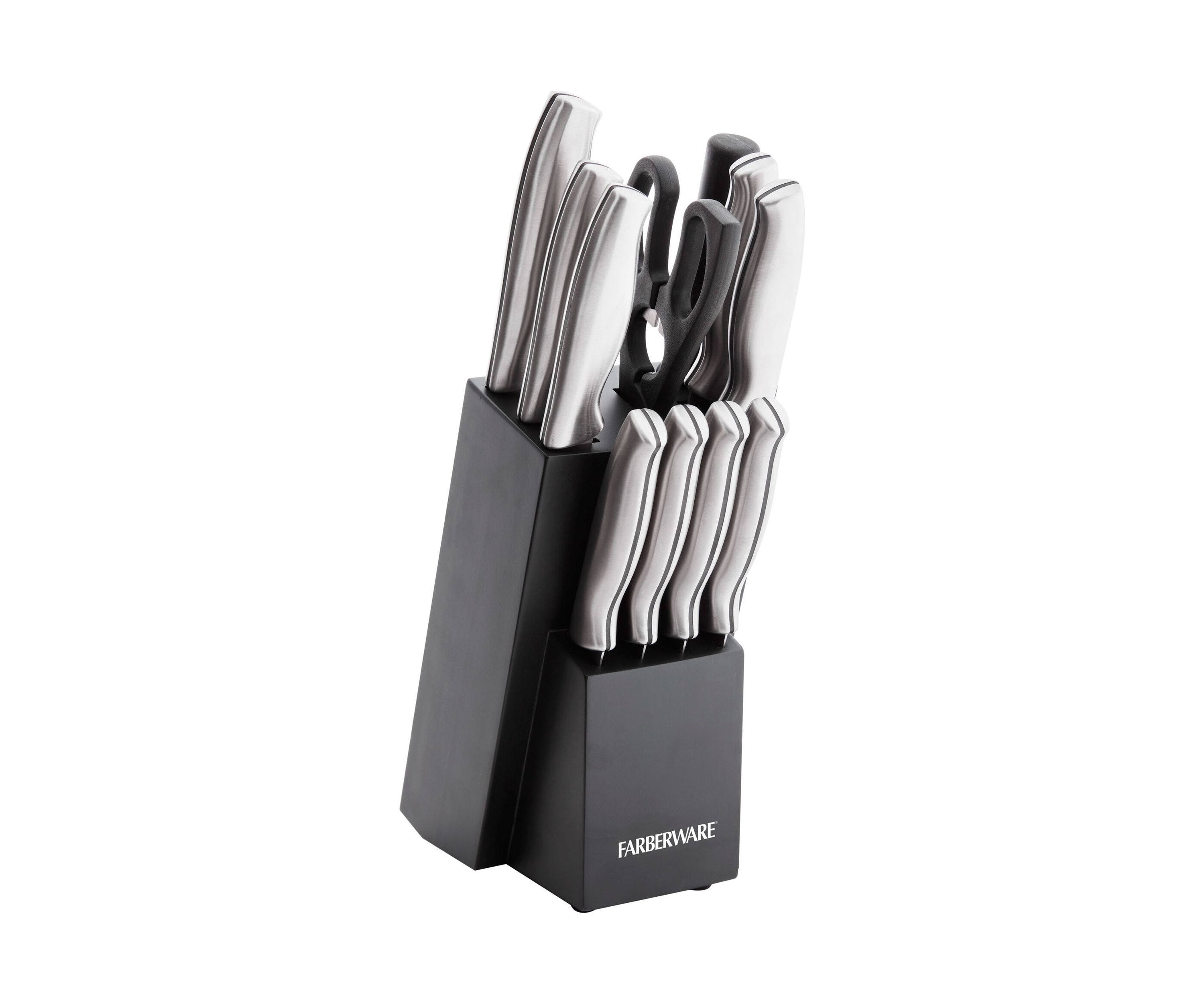 12-Piece Stamped/Stainless Black Cutlery Set