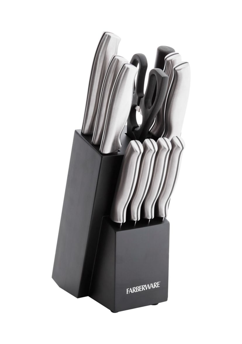 12-Piece Stamped/Stainless Black Cutlery Set