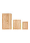 Rubberwood Cutting Boards with Trenches - Set of 3