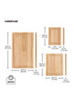 Rubberwood Cutting Boards with Trenches - Set of 3