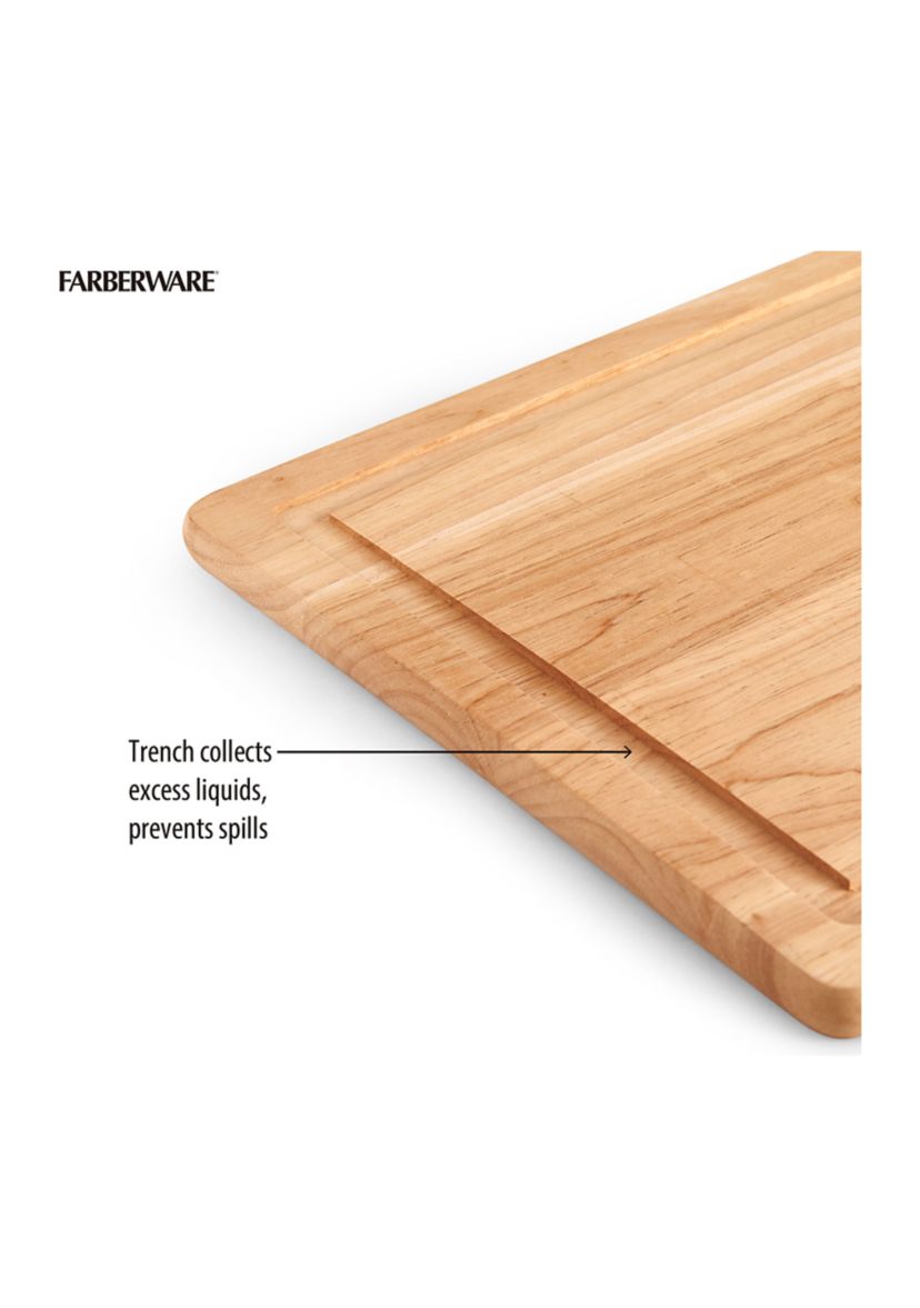 Rubberwood Cutting Boards with Trenches - Set of 3