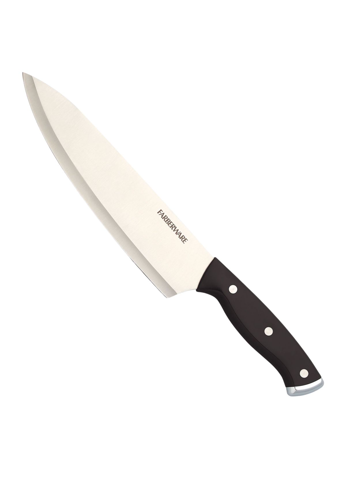 Triple Rivet Black Cutlery Block Set with Built In Edgekeeper Sharpener