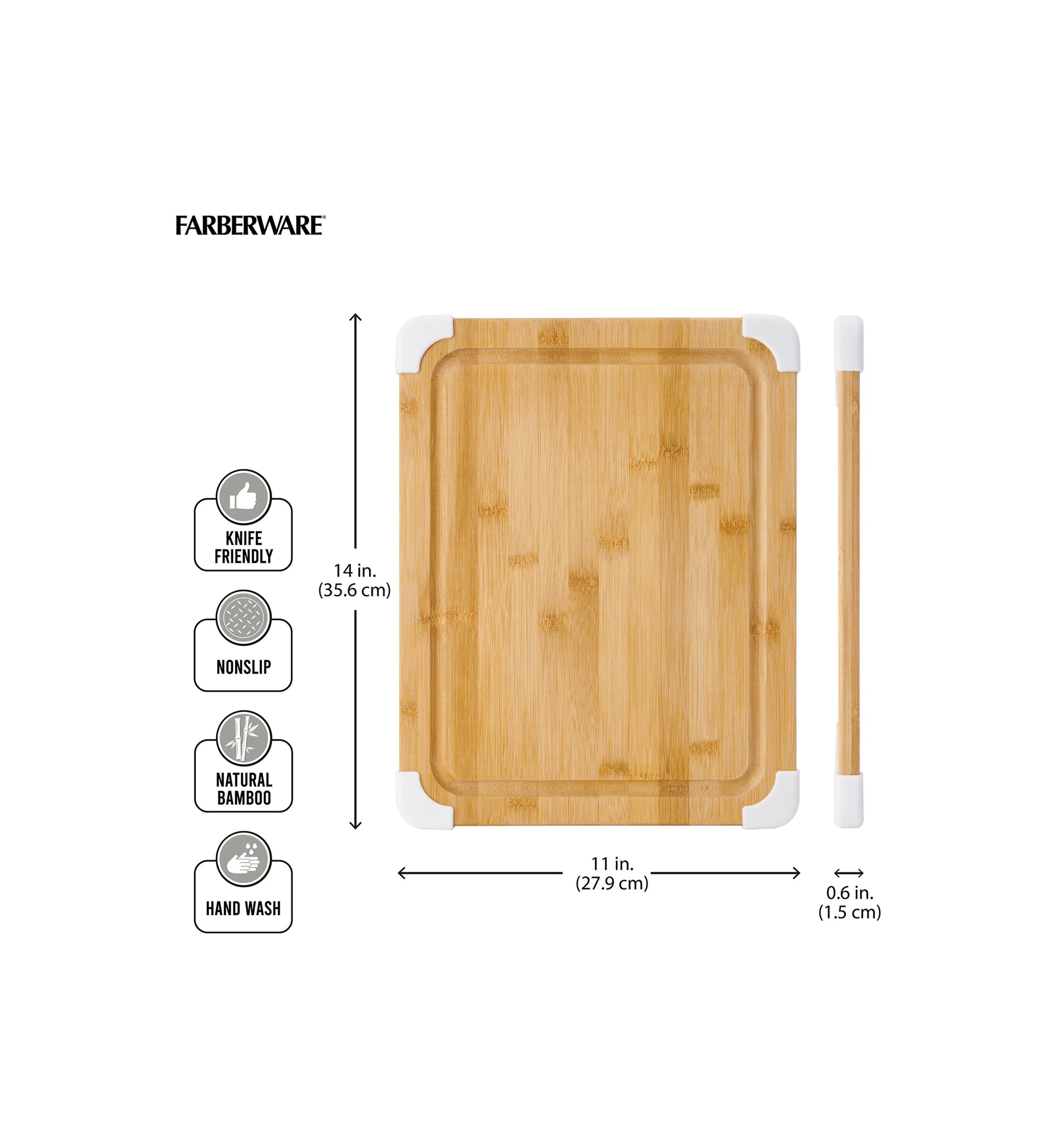 Non Slip Bamboo Cutting Board