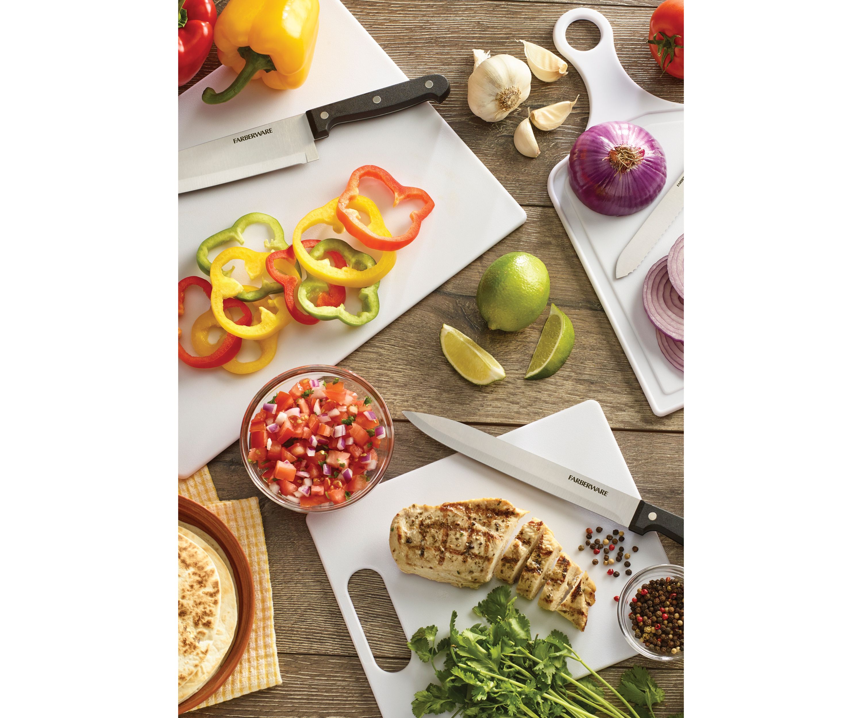 3-Piece Poly Cutting Board Set