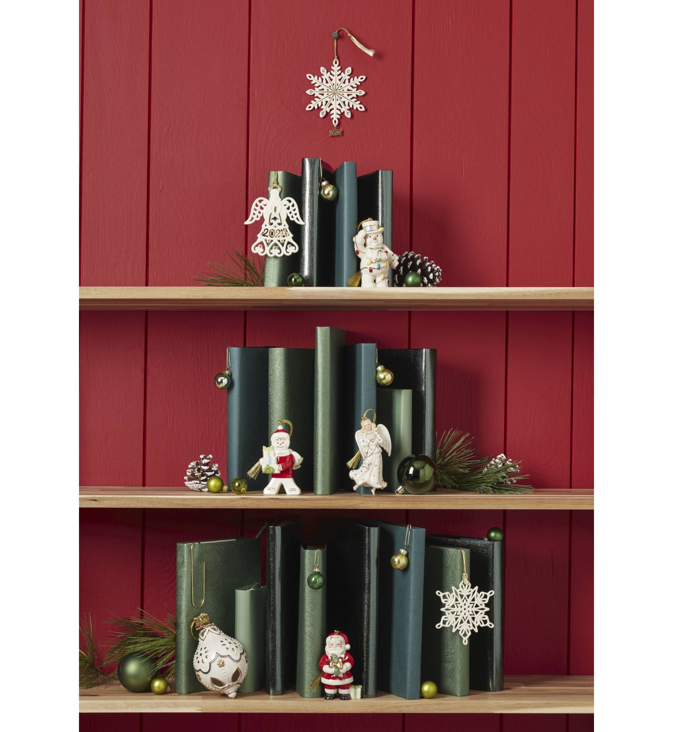 2024 Santa With Pickle & Candy Cane Ornament