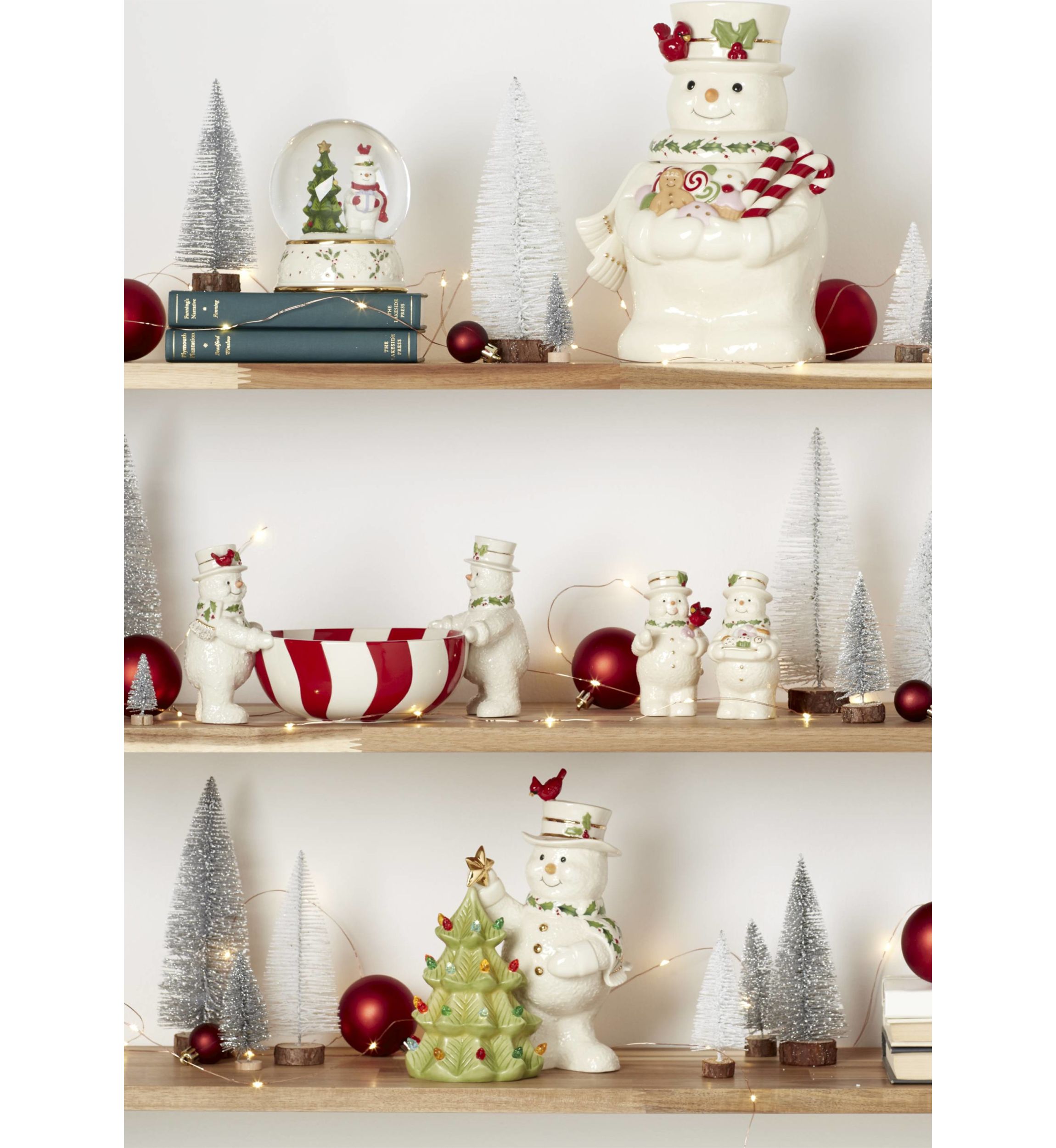 Happy Holly Days Snowman Cookie Jar