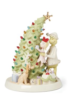 Lenox Merry Grinchmas Trimming The Tree Light Up Figurine