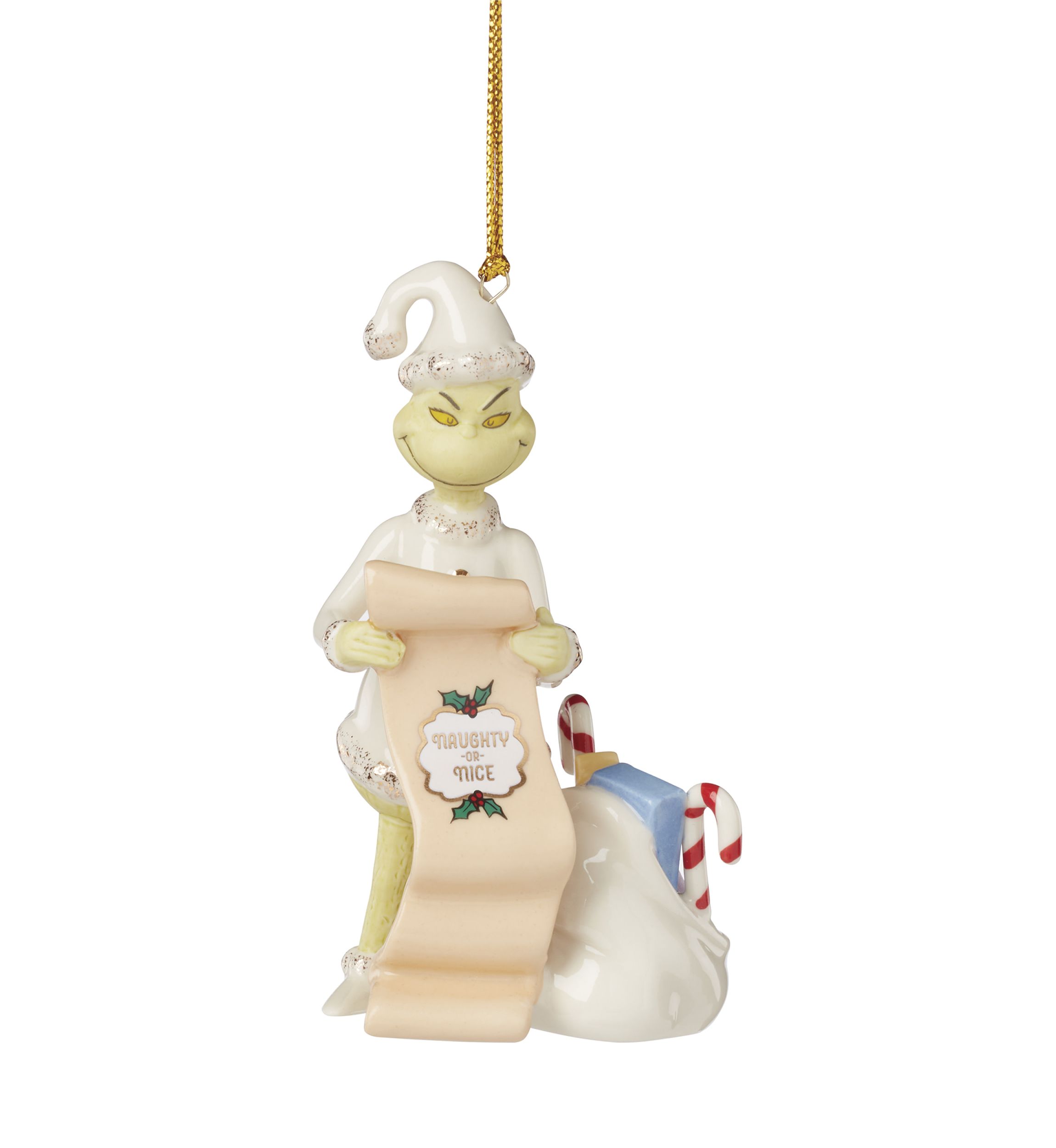 Grinch with List Ornament