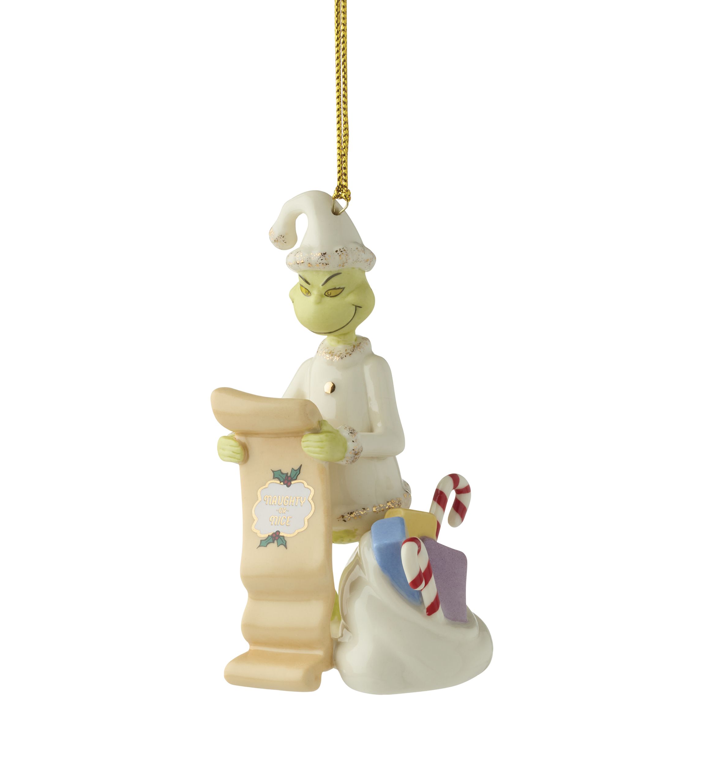 Grinch with List Ornament