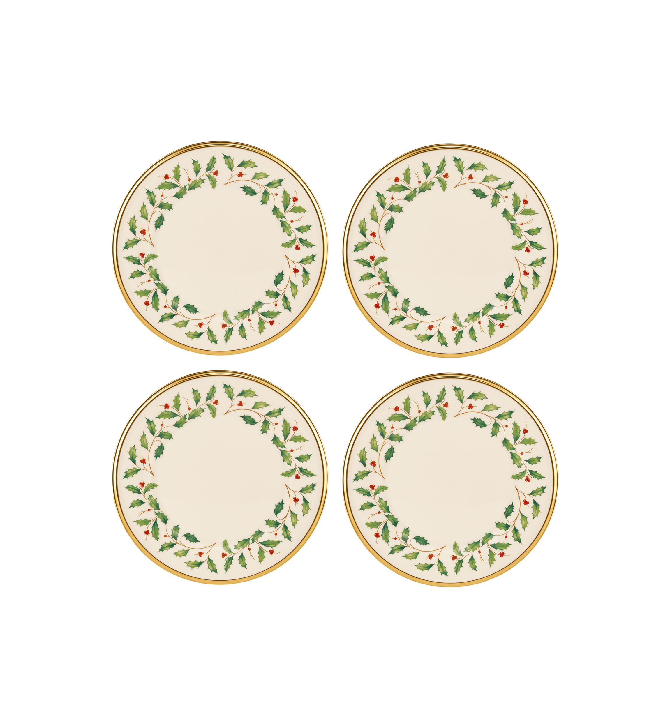 Holiday Dinnerware Salad Plates - Set of 4