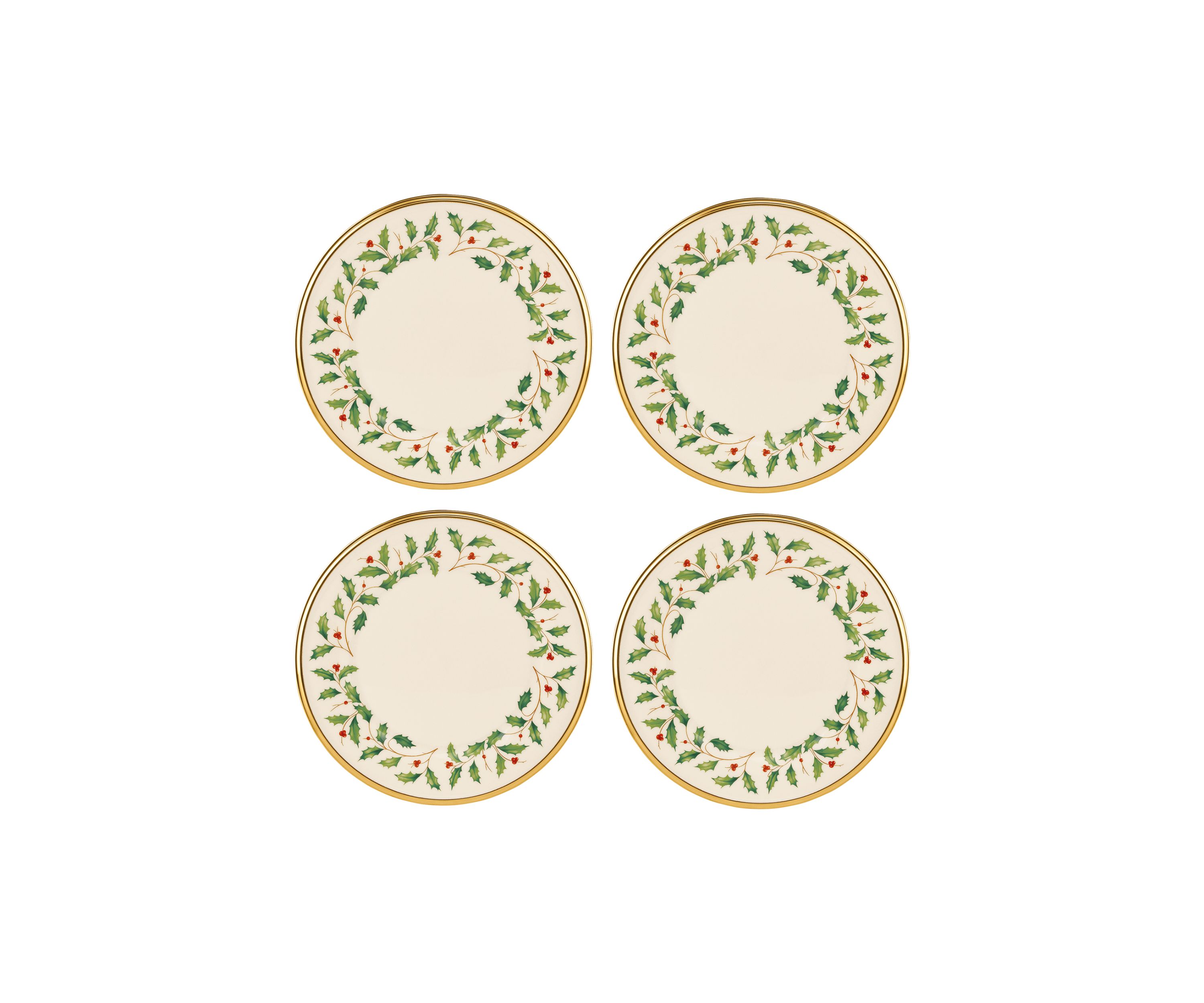 Holiday Dinnerware Salad Plates - Set of 4