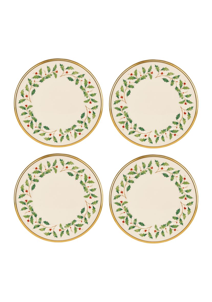 Holiday Dinnerware Salad Plates - Set of 4