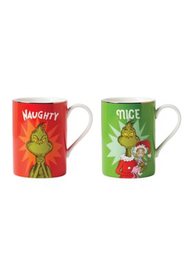 Lenox Merry Grinchmas Naughty & Nice Mug Set