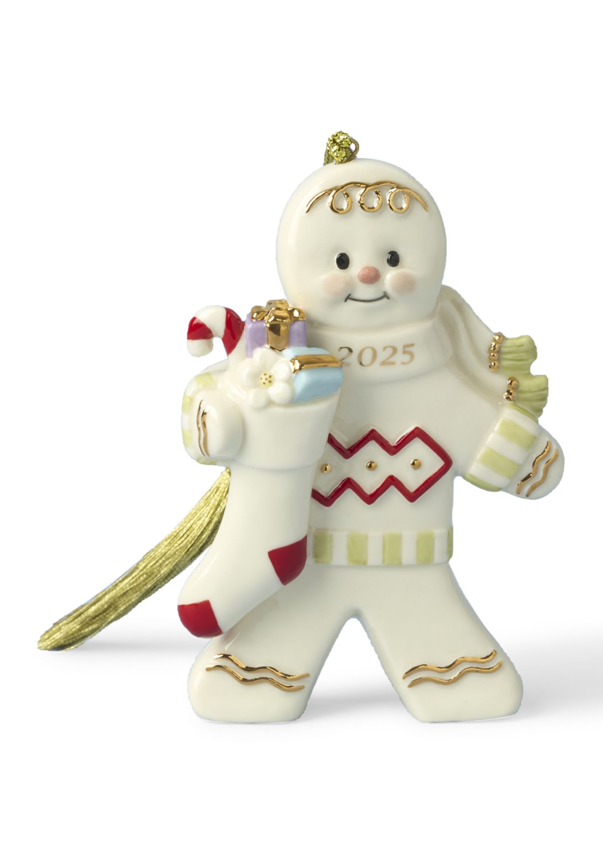 2025 Gingerbread with Stocking Ornament