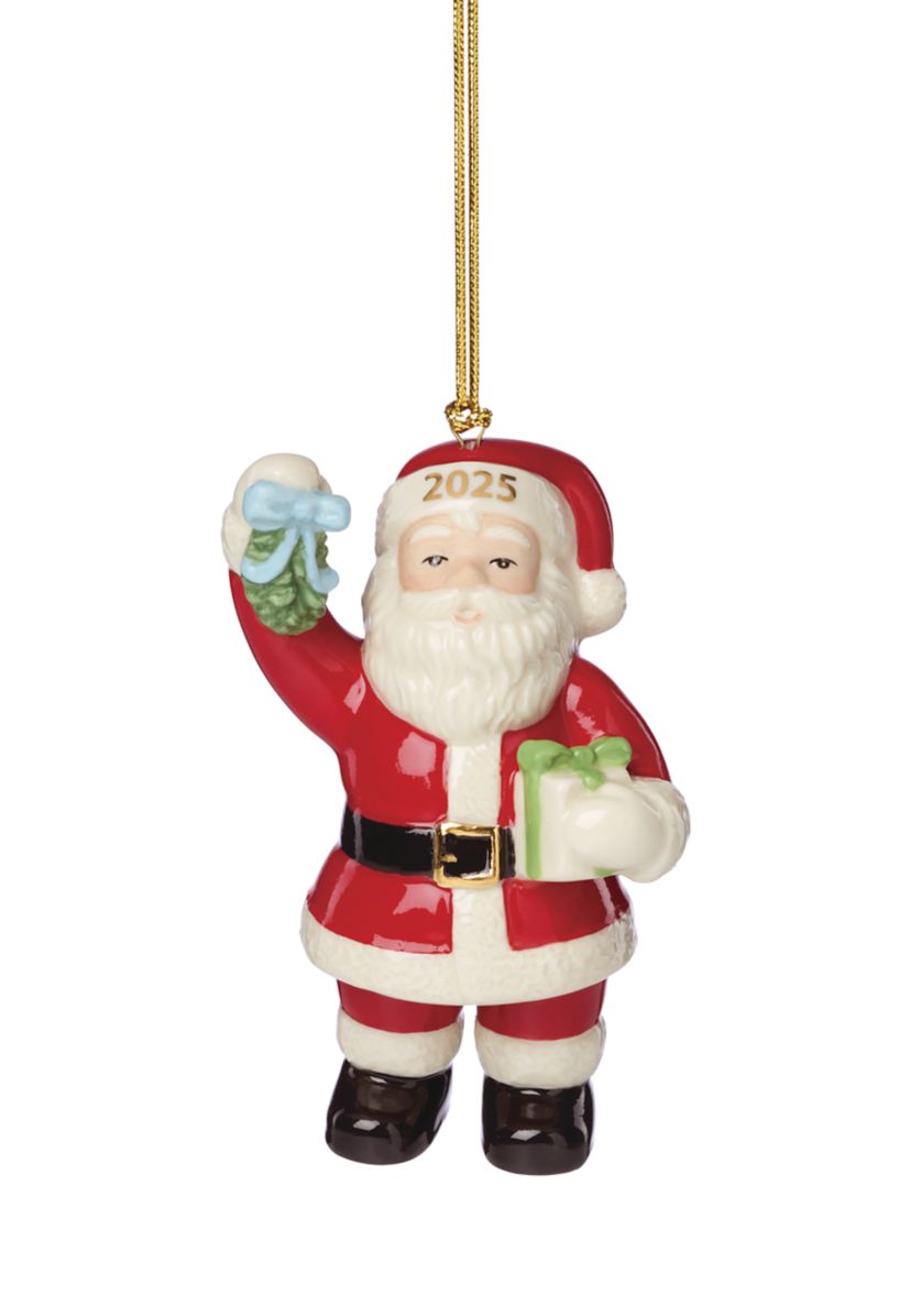 2025 Santa with Mistletoe Ornament