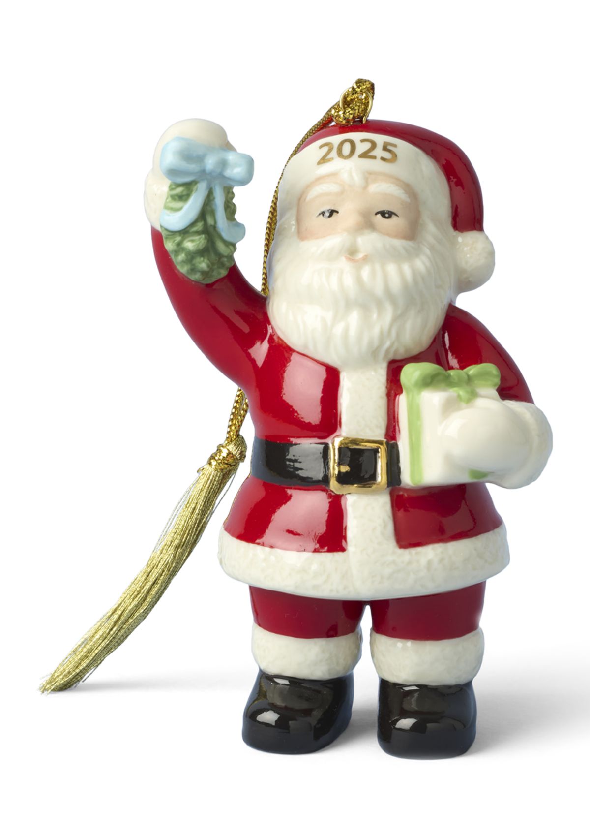 2025 Santa with Mistletoe Ornament