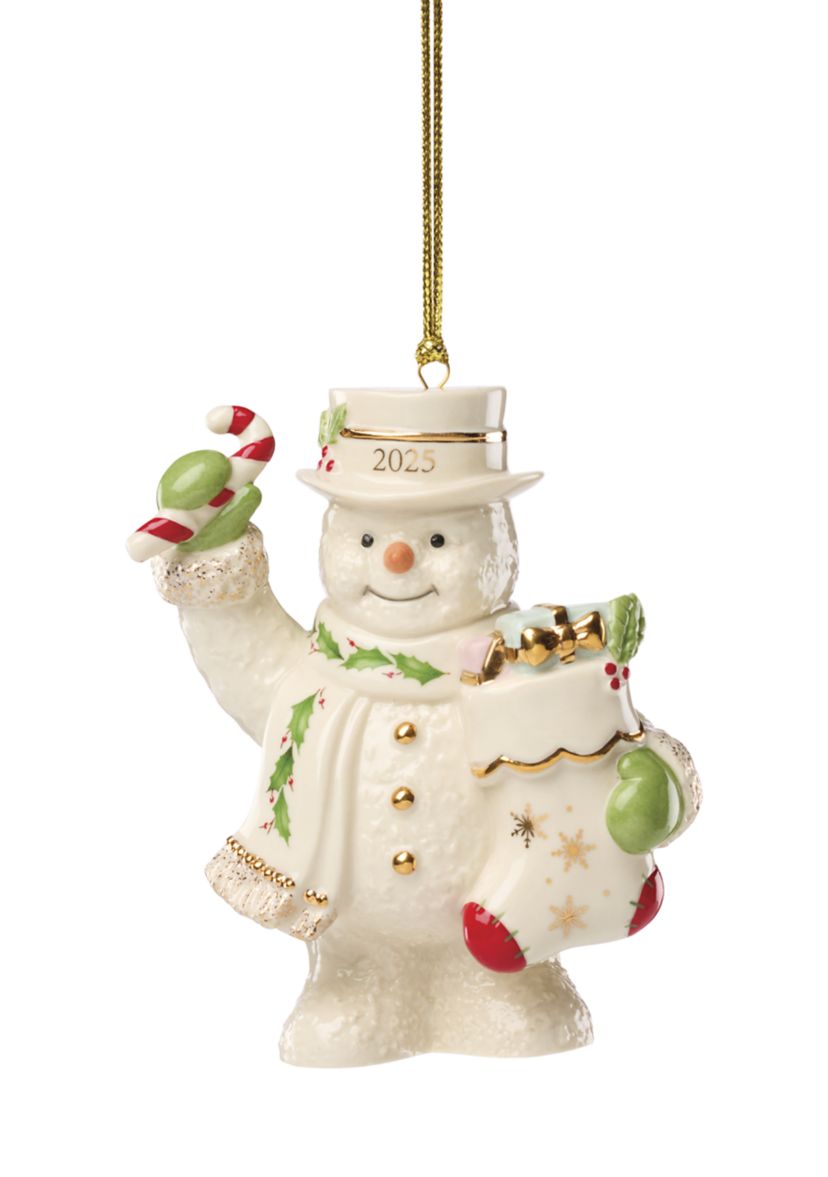 2025 Snowman with Stocking Ornament
