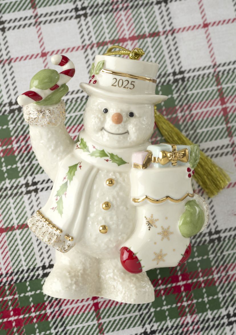 2025 Snowman with Stocking Ornament