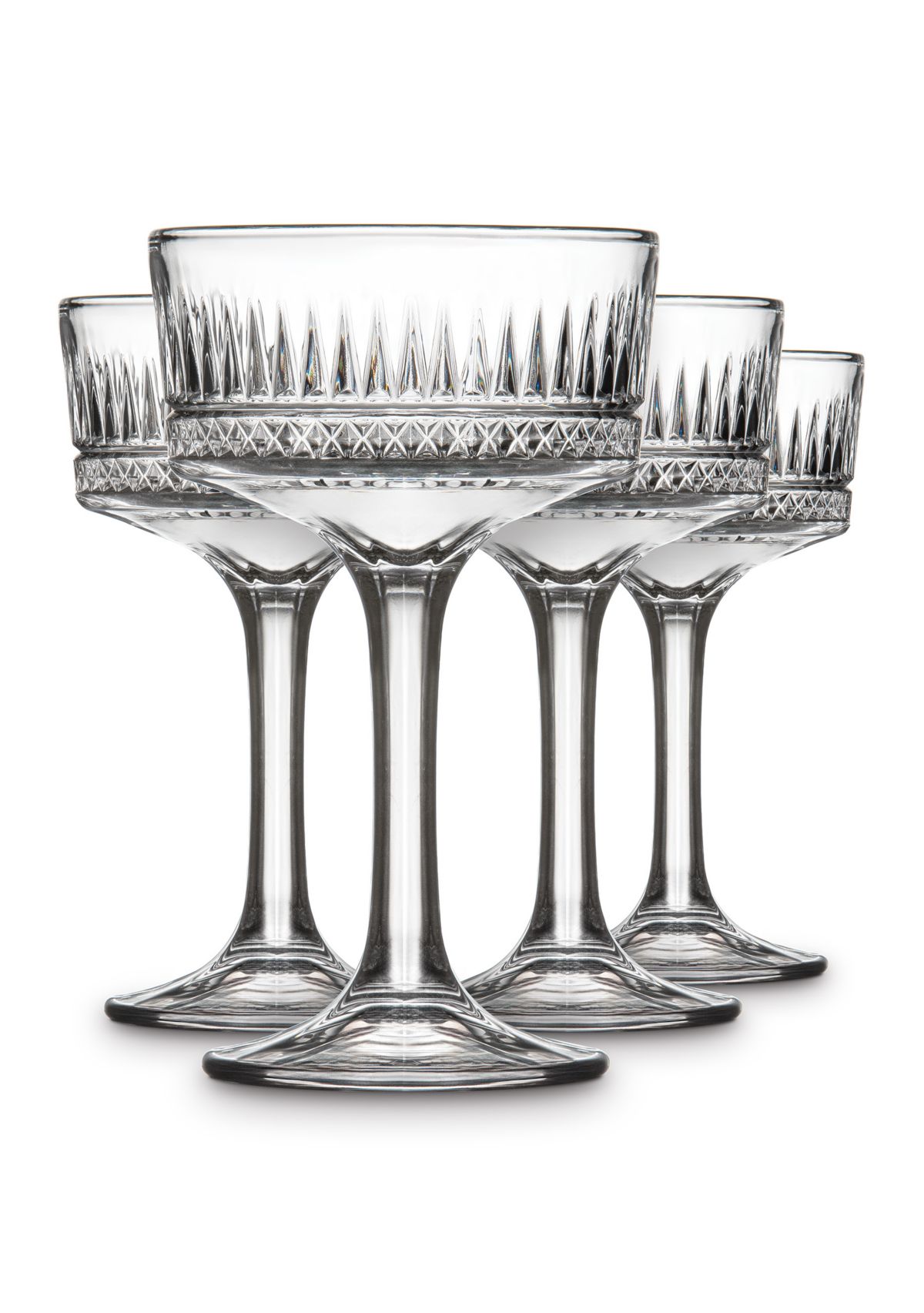 Set of 4 Crystal Coupe Glasses