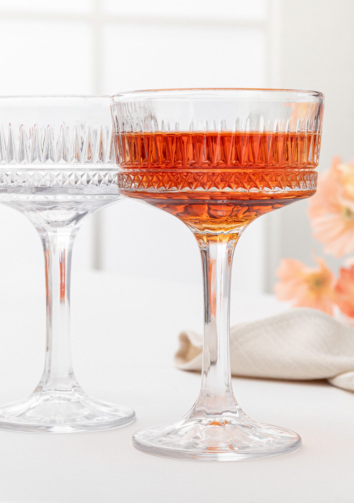 Set of 4 Crystal Coupe Glasses