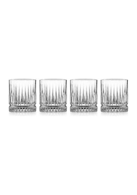 Crystal Double Old Fashioned Set of 4 Glasses