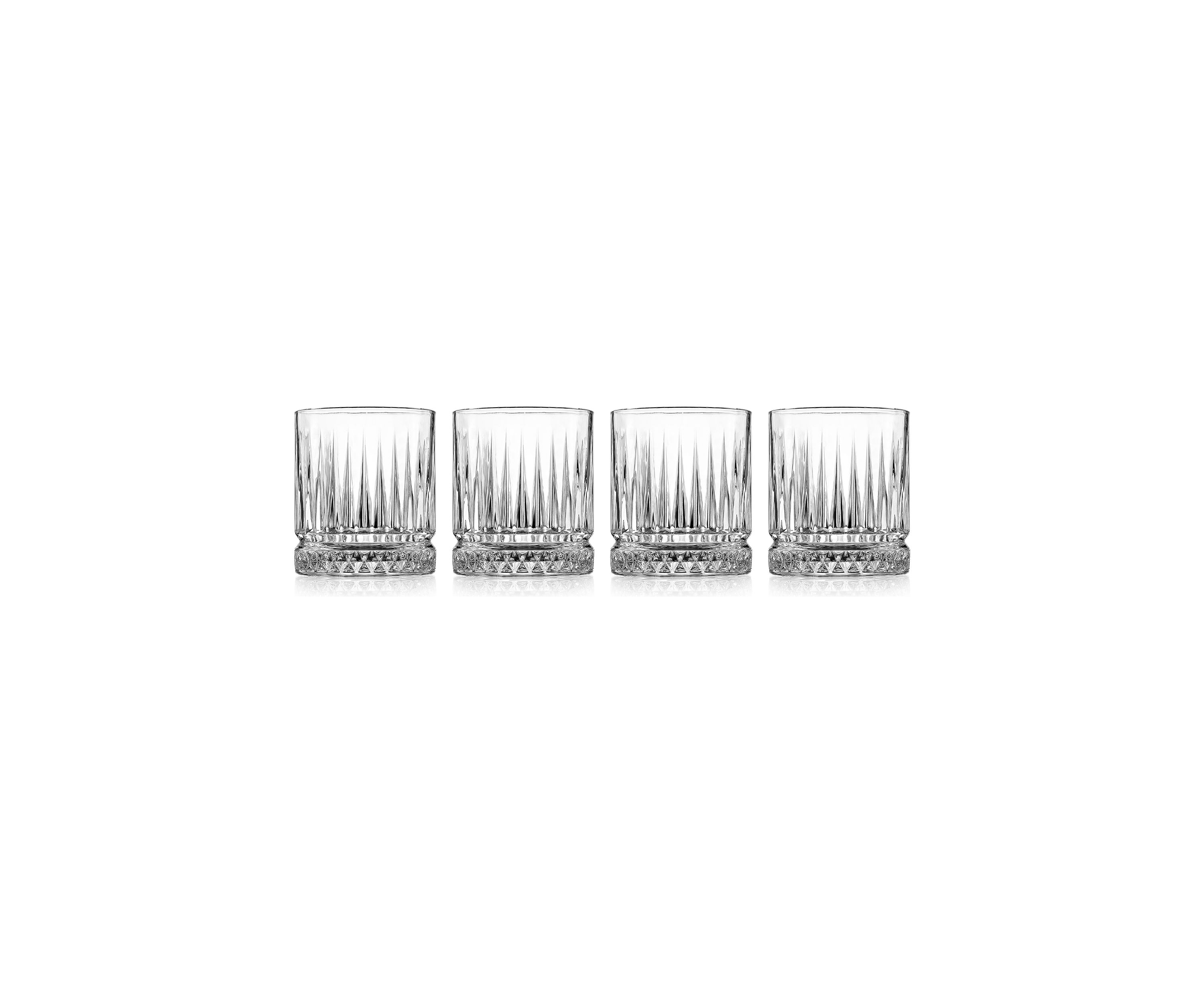 Crystal Double Old Fashioned Set of 4 Glasses