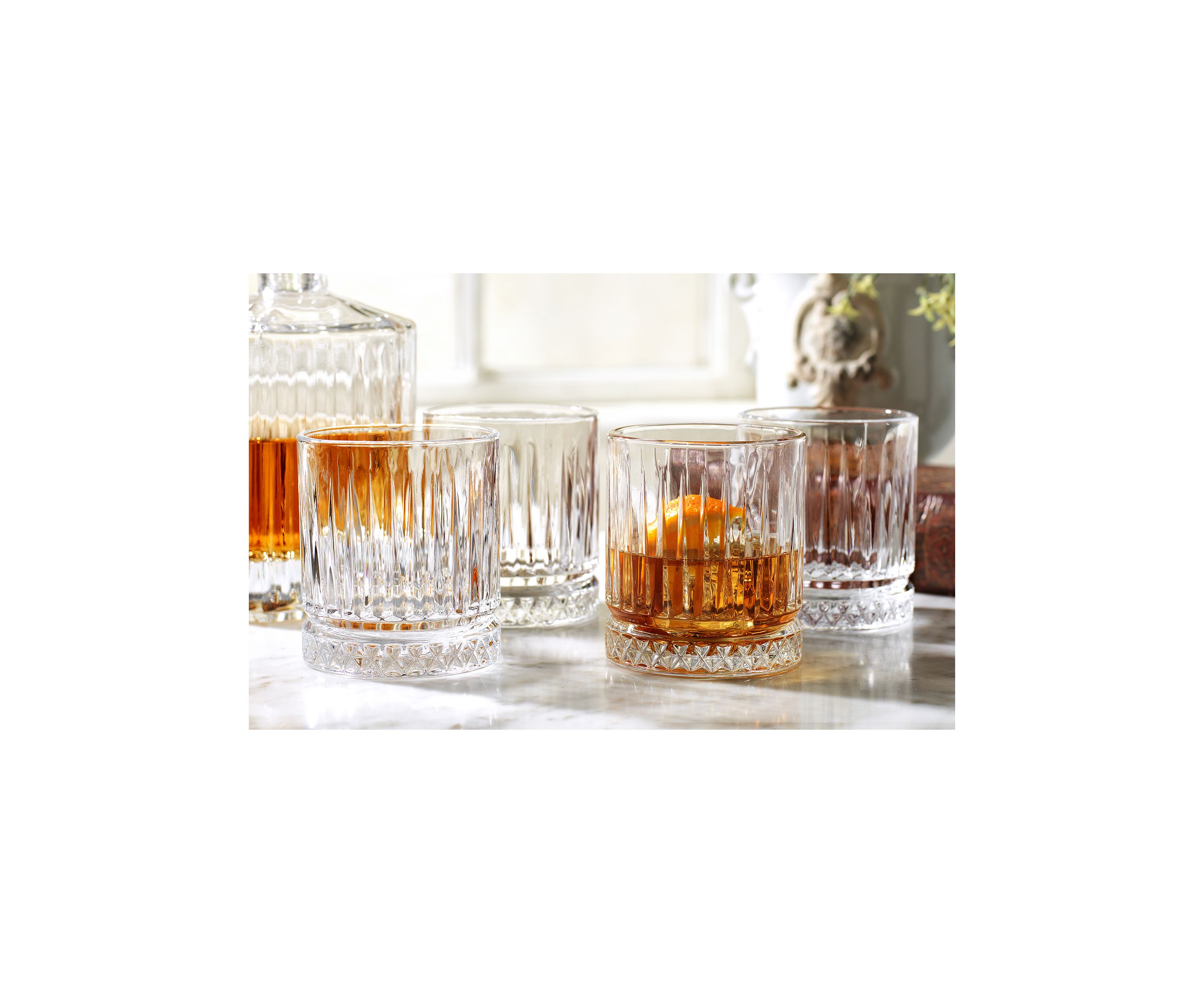 Crystal Double Old Fashioned Set of 4 Glasses