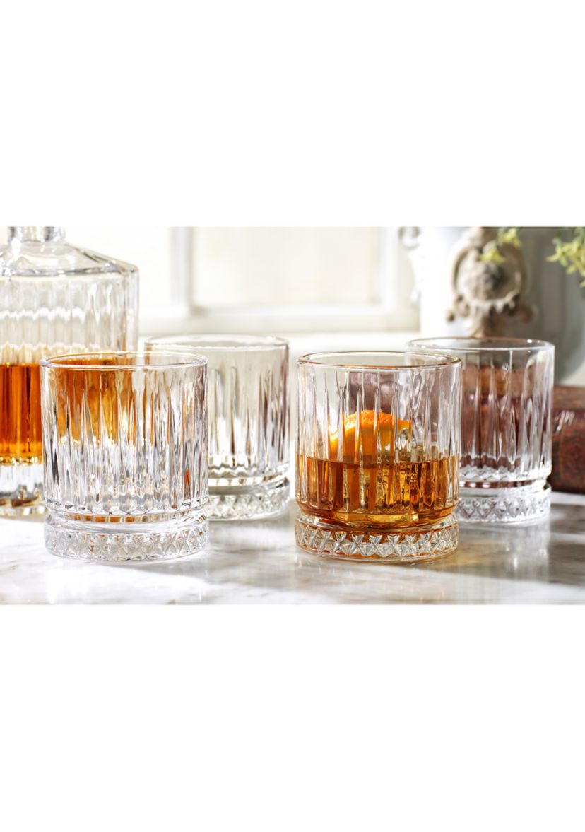 Crystal Double Old Fashioned Set of 4 Glasses