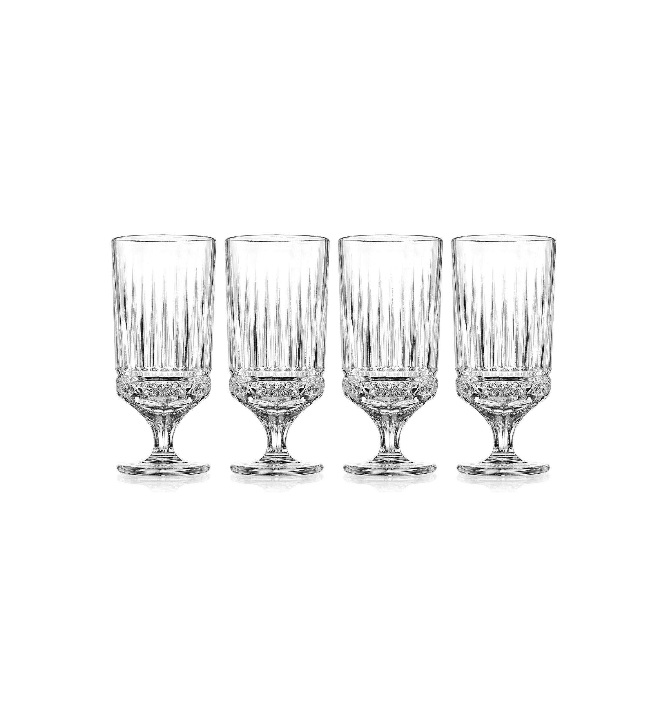 Crystal Set of 4 Iced Beverage Glasses