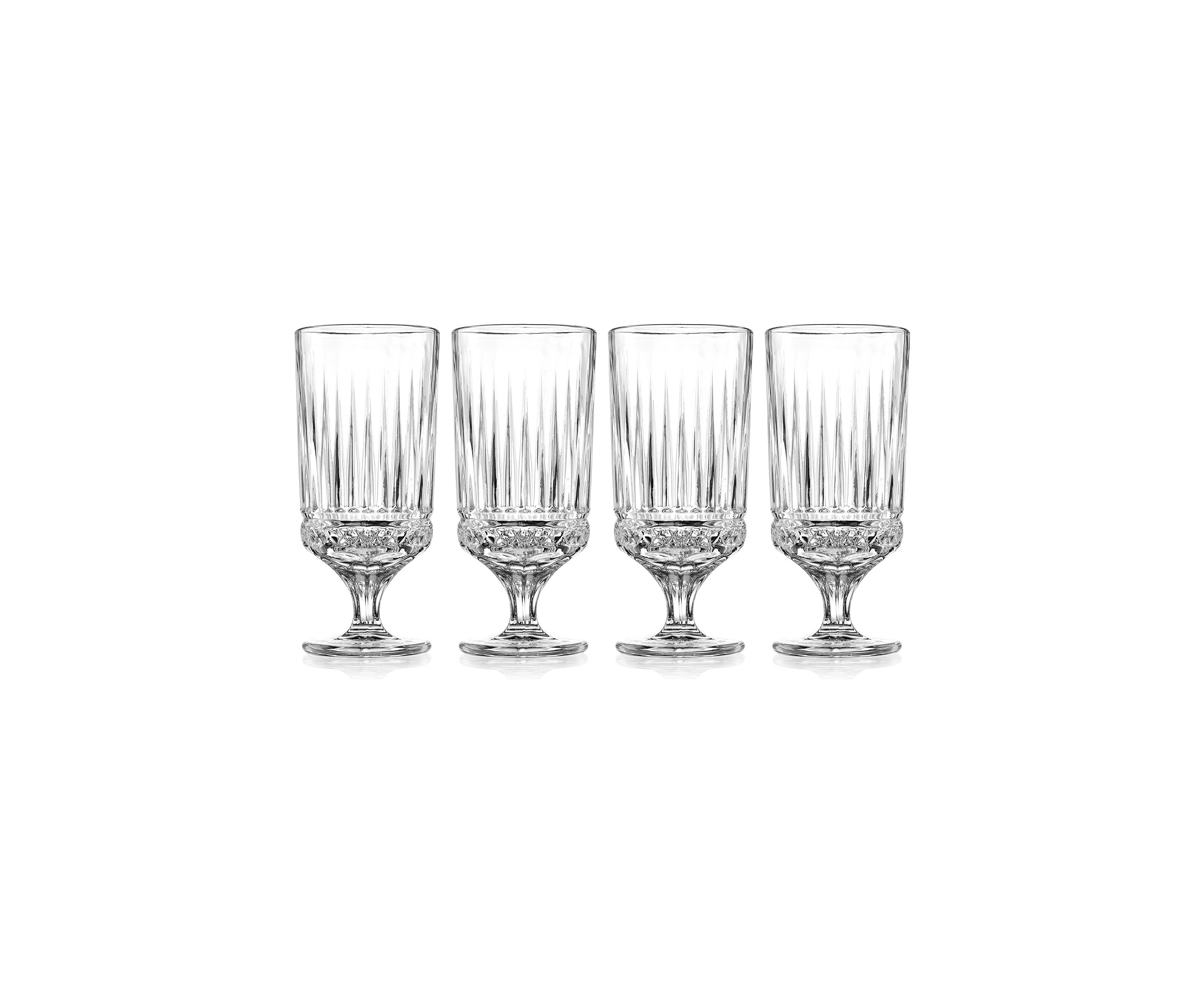 Crystal Set of 4 Iced Beverage Glasses
