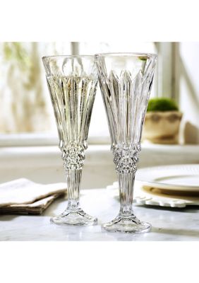 Crystal Set of 2 Toasting Flutes