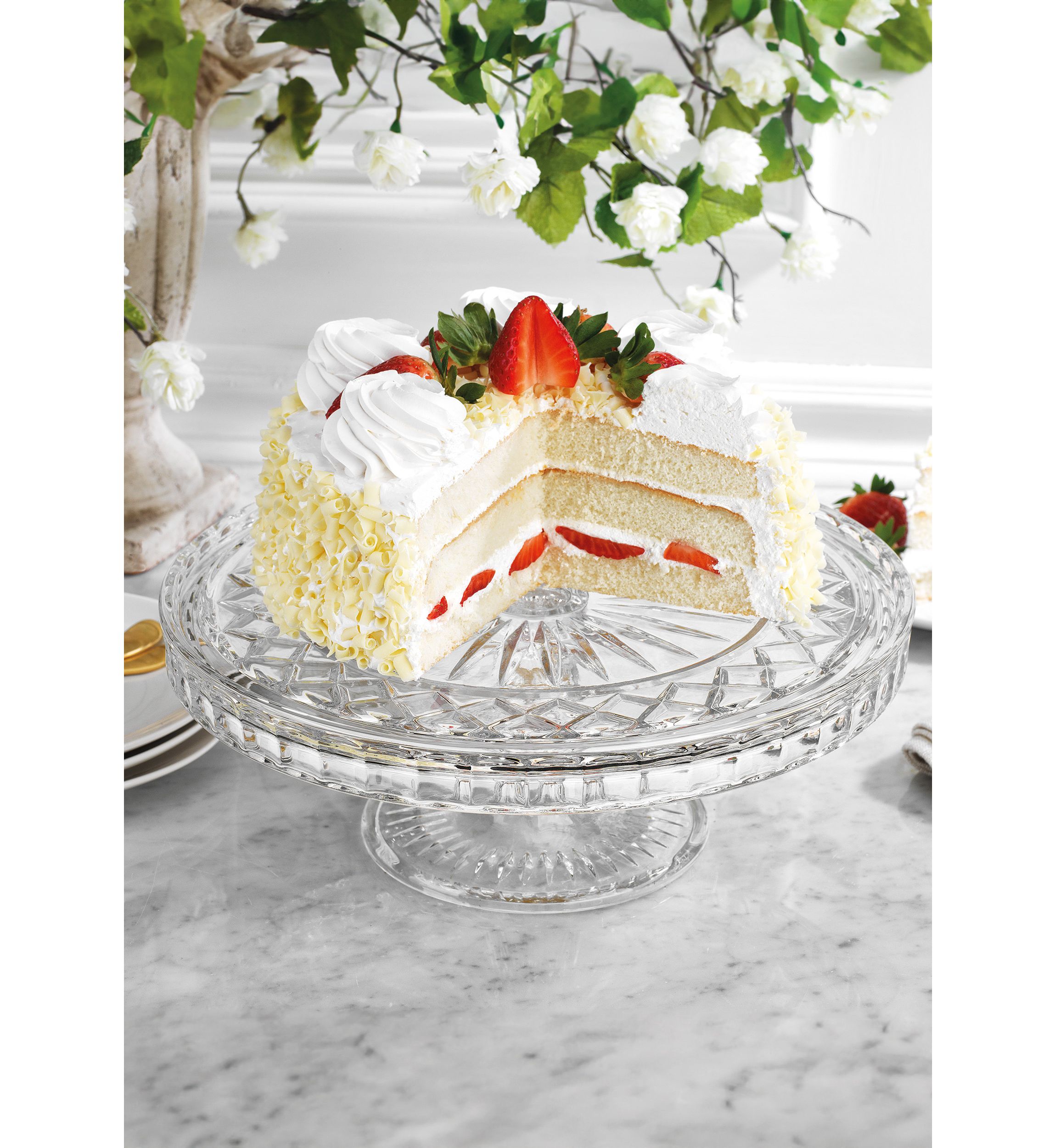 Crystal Footed Cake Plate