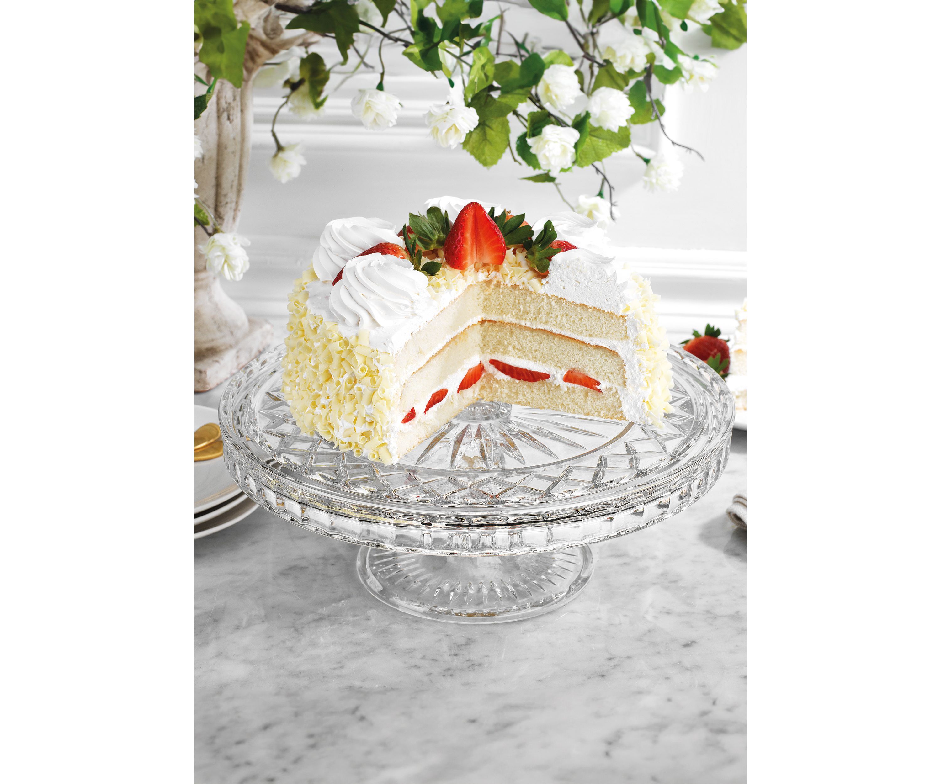 Crystal Footed Cake Plate