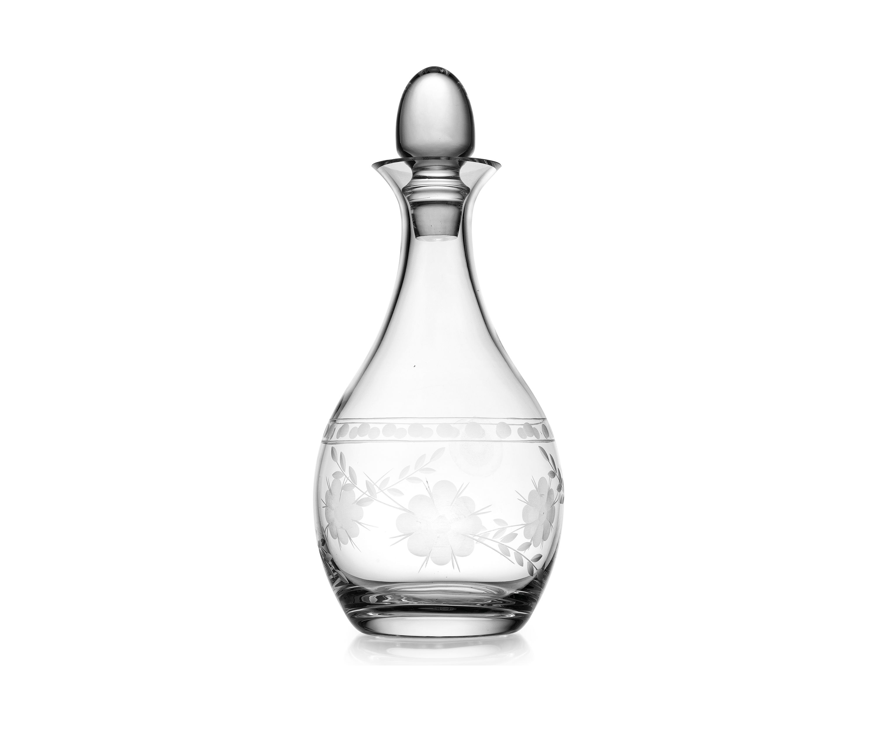 Spring Fleur Etched Decanter