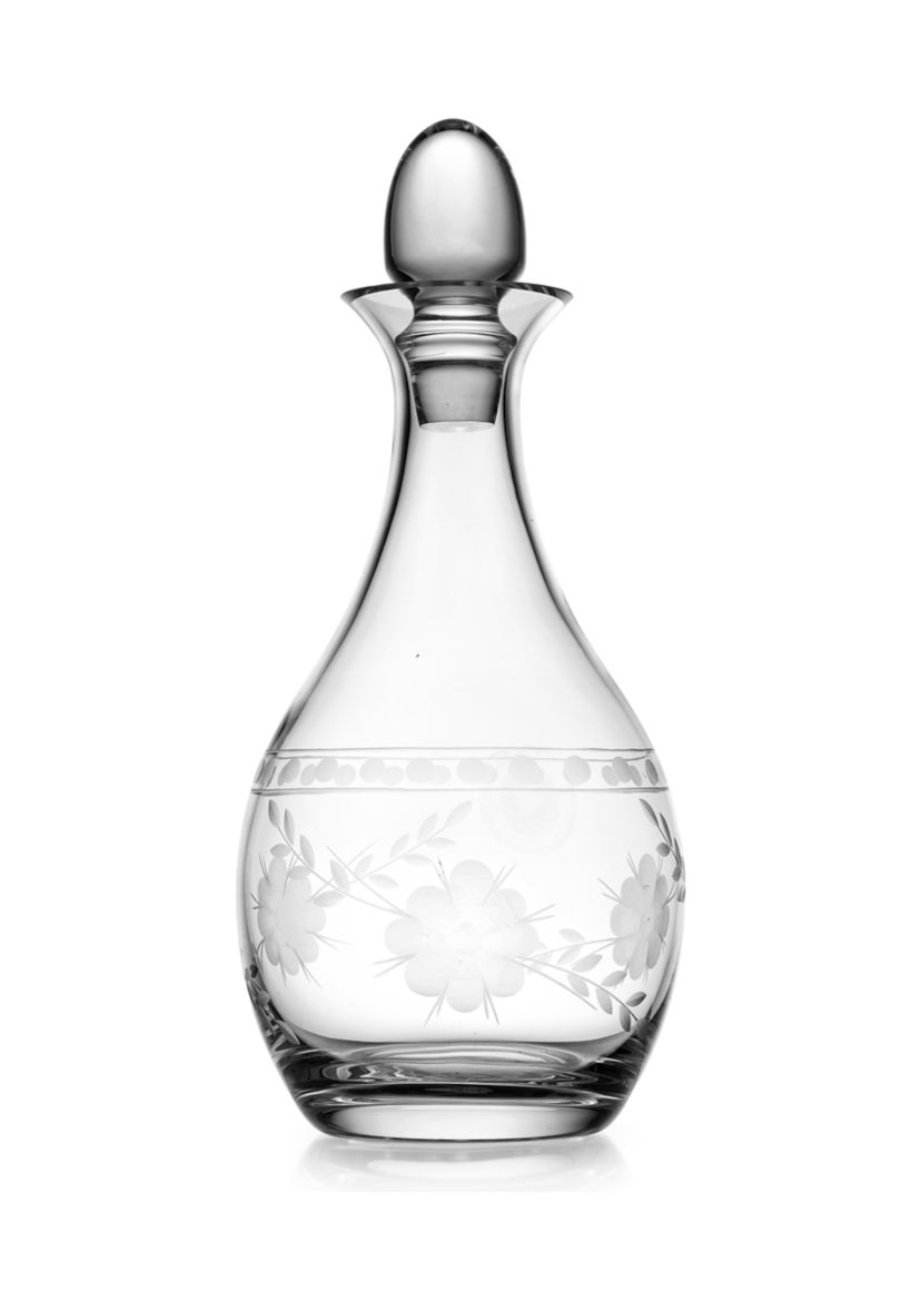 Spring Fleur Etched Decanter
