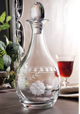 Spring Fleur Etched Decanter