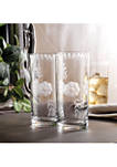 Set of 4 Etched Highball Glasses