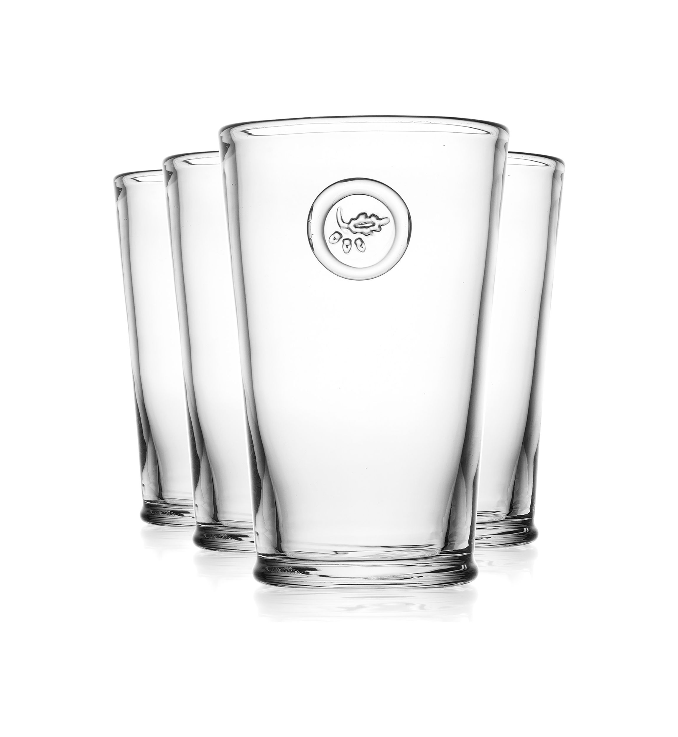 Set of 4 Highball Glasses with Acorn Logo