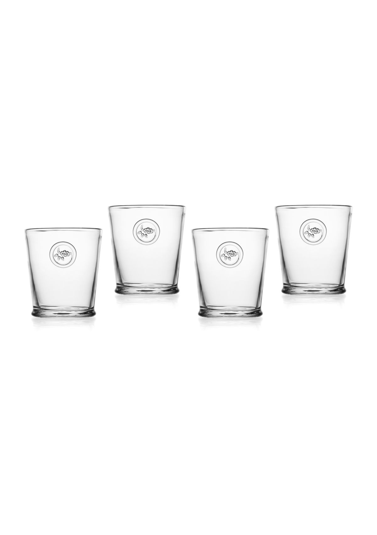 Set of 4 Double Old Fashioned Glasses with Acorn Logo 