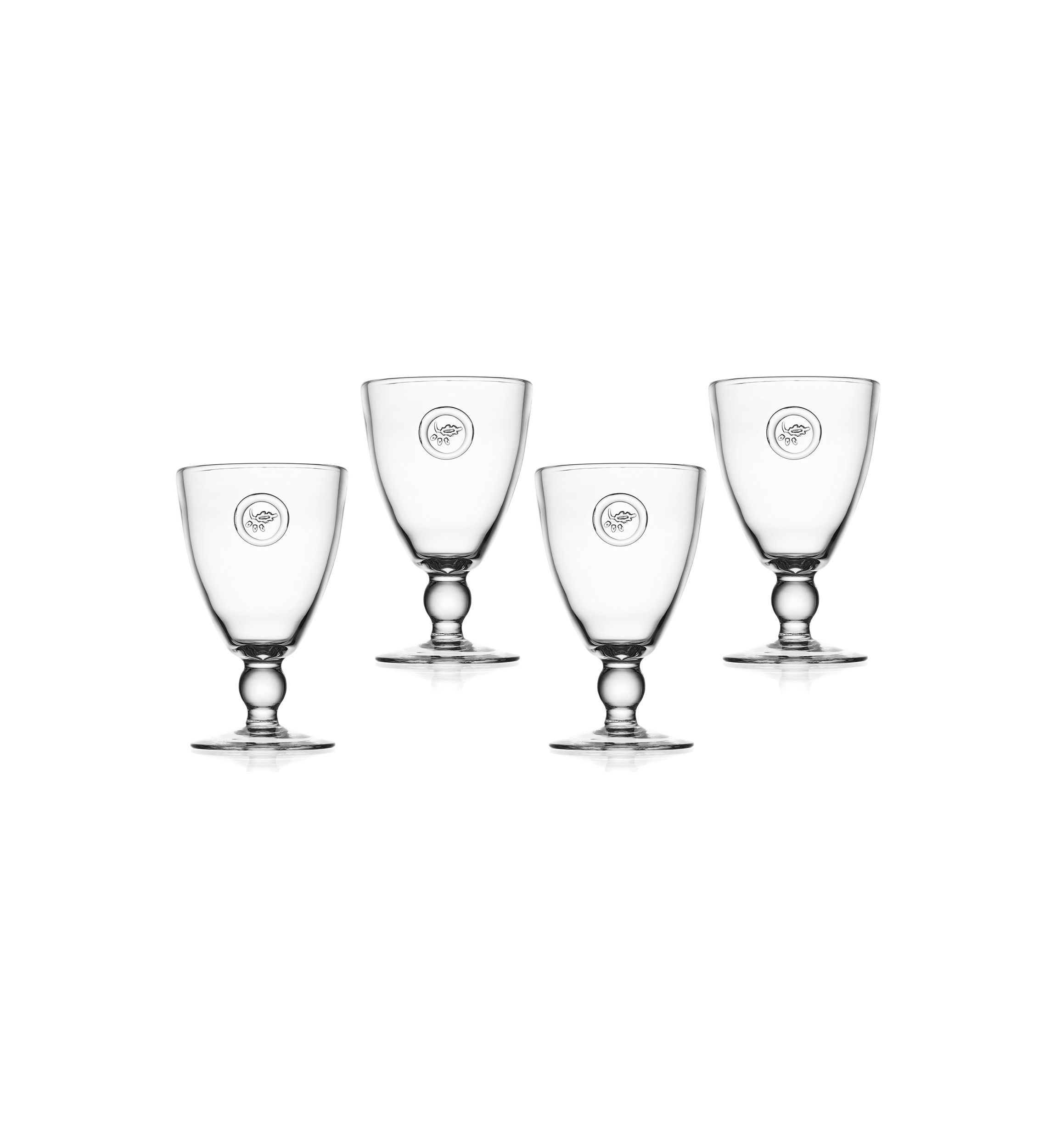 Set of 4 Goblets with Acorn Logo